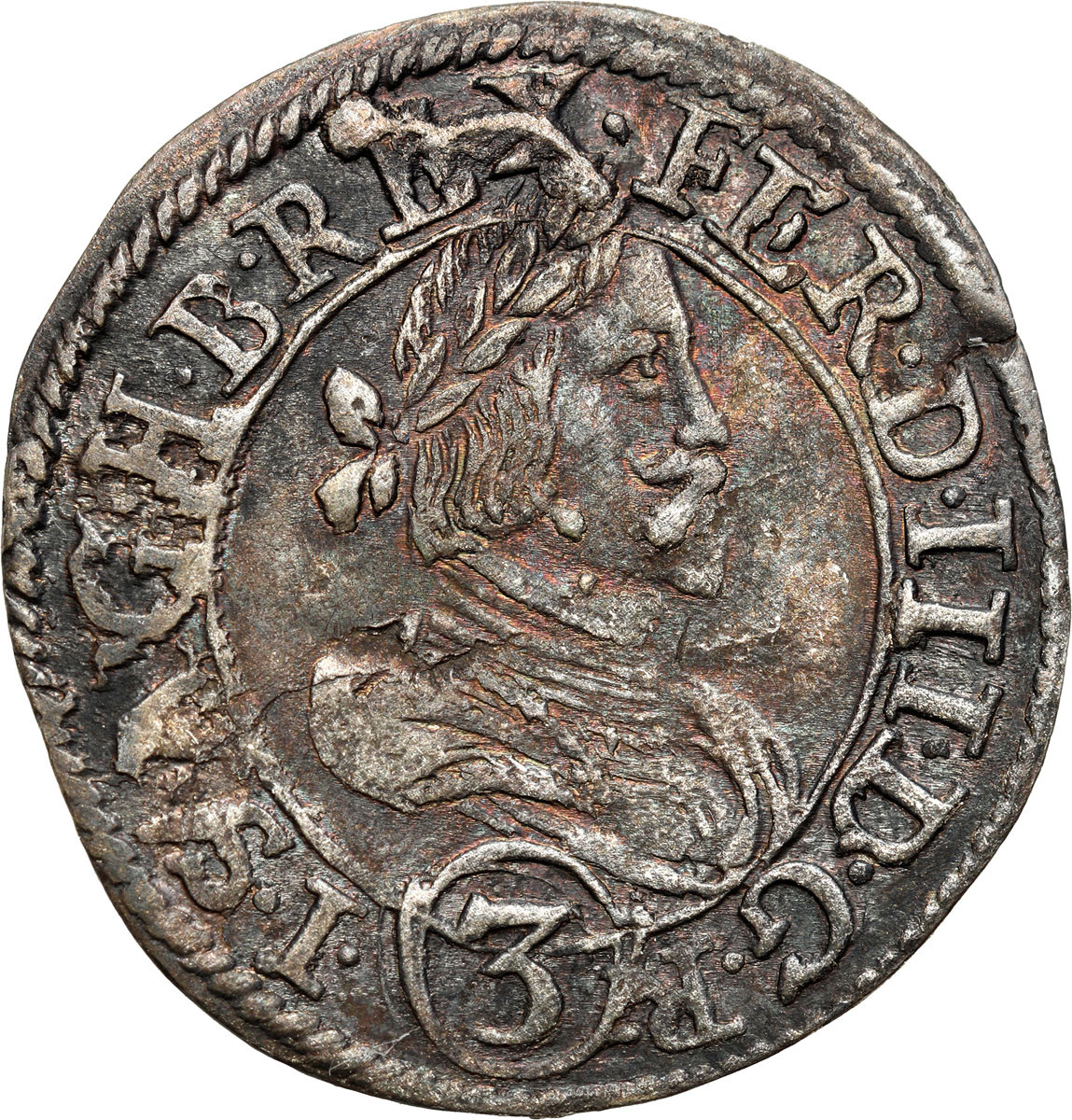 Austria, Ferdynand II (1619–1637). 3 krajcary 1637, Graz